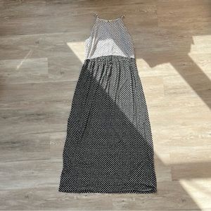 LOFT Mixed Print Halter Maxi Dress